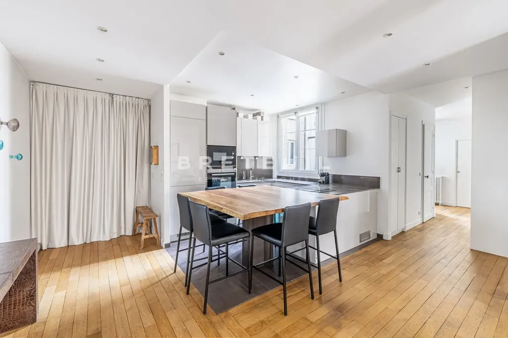 Köök - Art Deco Flat with Courtyard View in Auteuil