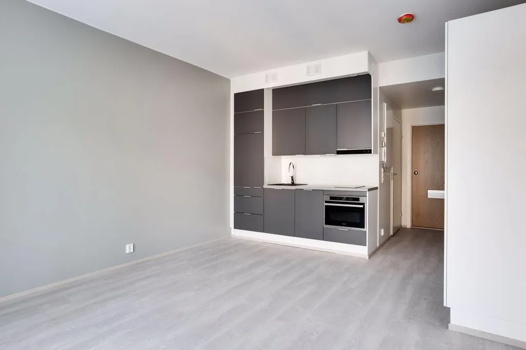 Kitchen - Compact One-Bedroom Flat with Balcony in Hämeenlinna