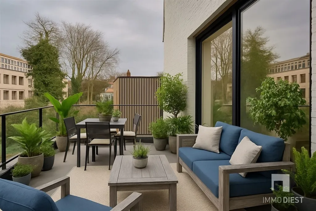 Terrace - Renovated Flat with Terrace in Diest