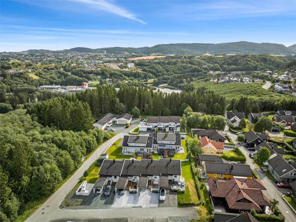 Vue aérienne - Detached House with 4 Terraces in Trondheim