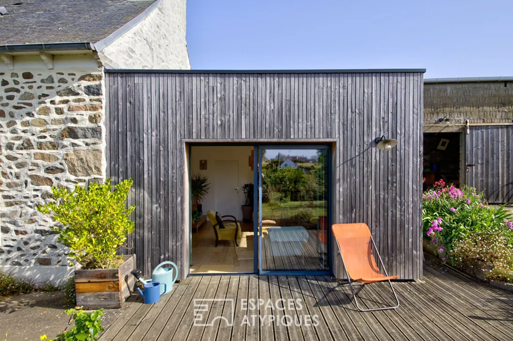 Terrasse - Maison de charme avec jardin plein sud à Langueux