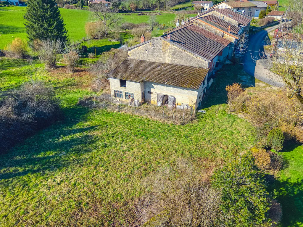 Vue aérienne - Maison en Pierre avec Terrain à Bohas