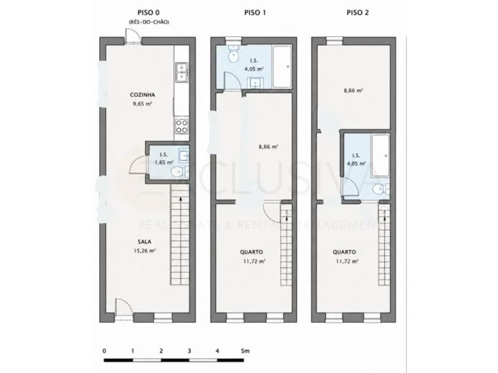 Planimetria - Triplex Flat with Beach Proximity in Cascais