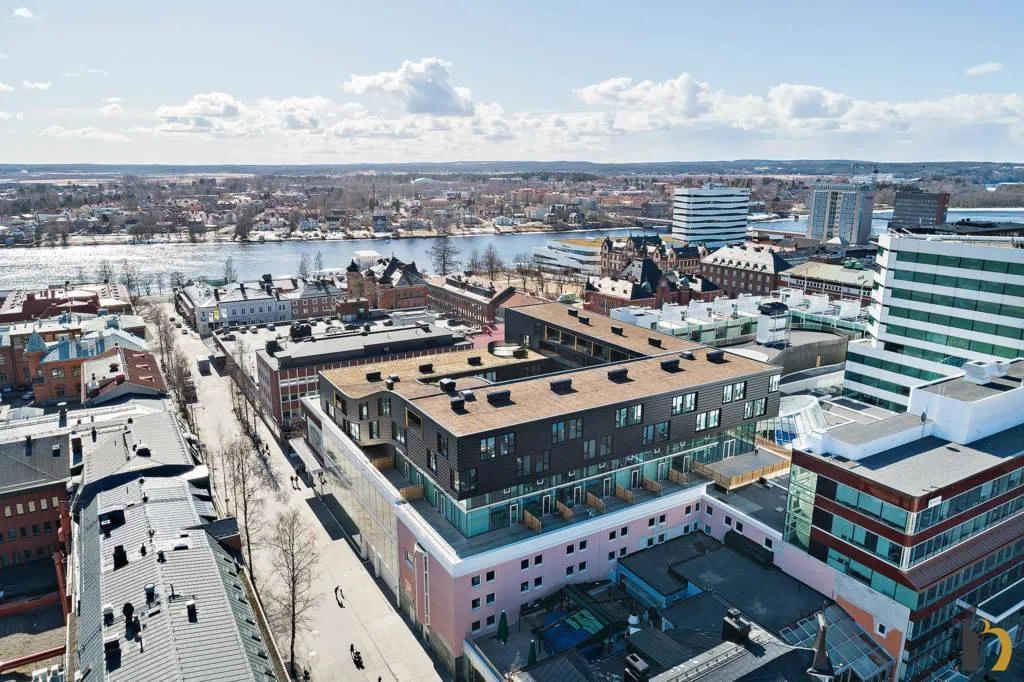 Vue aérienne - Penthouse with Terrace in Umeå