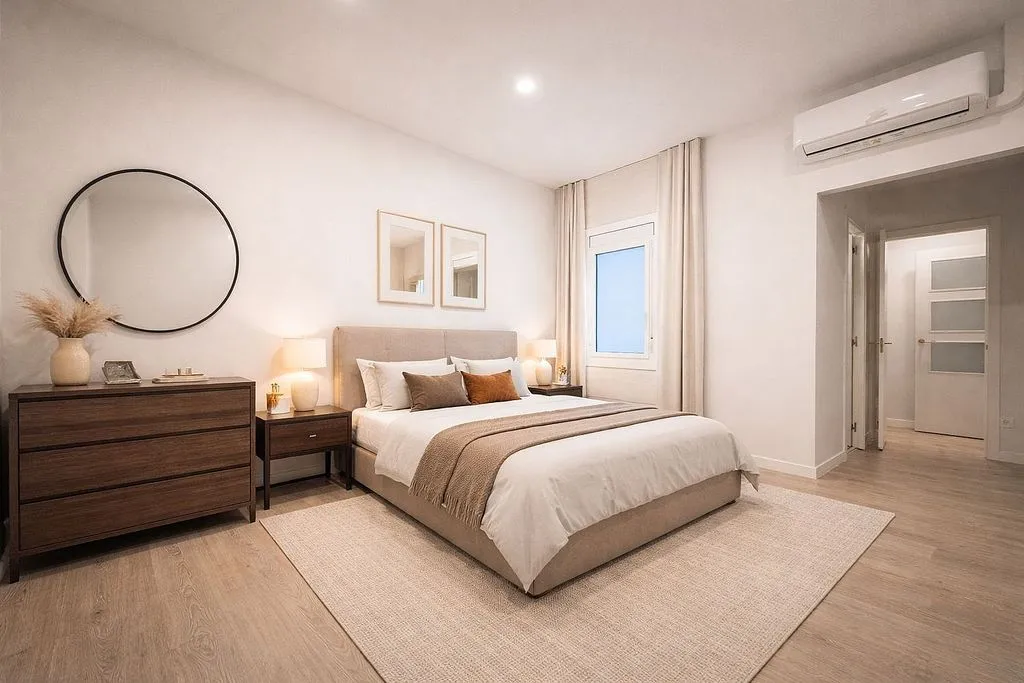 Bedrooms - Reform Apartment with Balcony in Barcelona