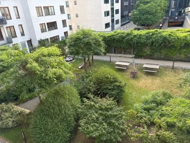 Garden - Furnished Flat with Balcony in Copenhagen K