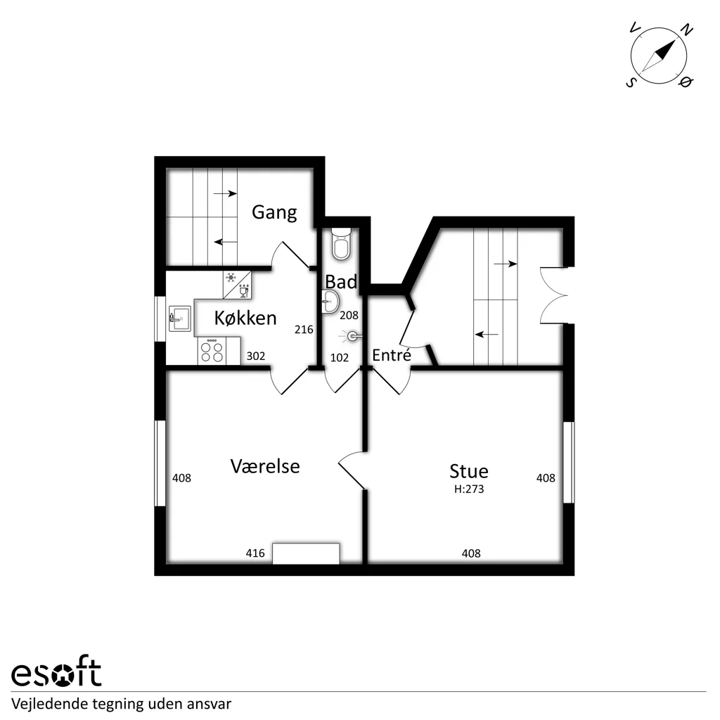 Plaan - Modernised 2-Bed Flat in Viborg Centre