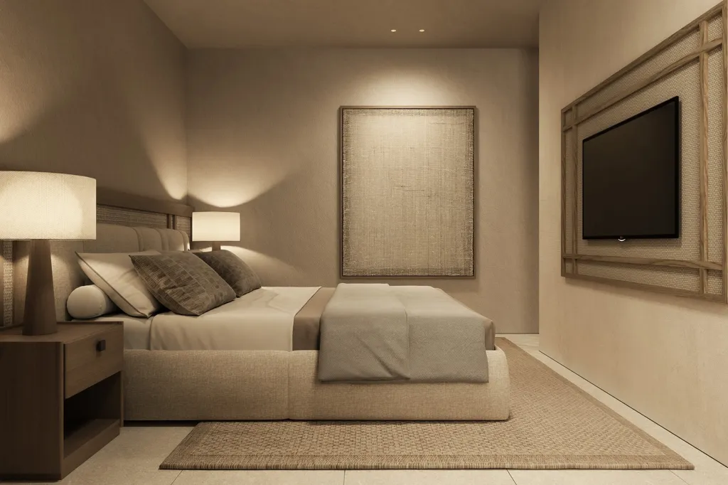 Bedrooms - Luxury Villa with Private Pool in Hanioti