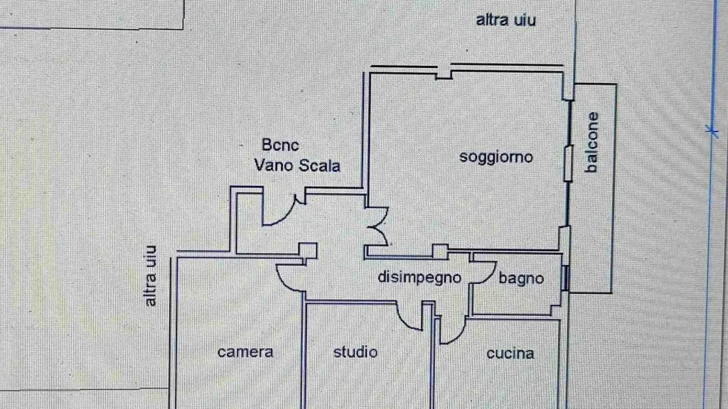Plaan - Spacious Apartment with Balconies in Cosenza