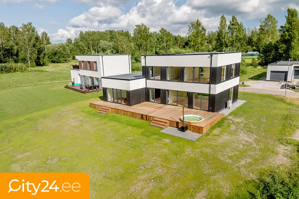 Vue aérienne - New Stone House with Balcony in Sindi