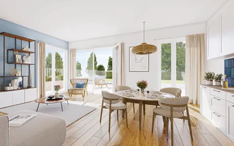 Séjour - Appartement 3 Pièces avec Parking à Chartres