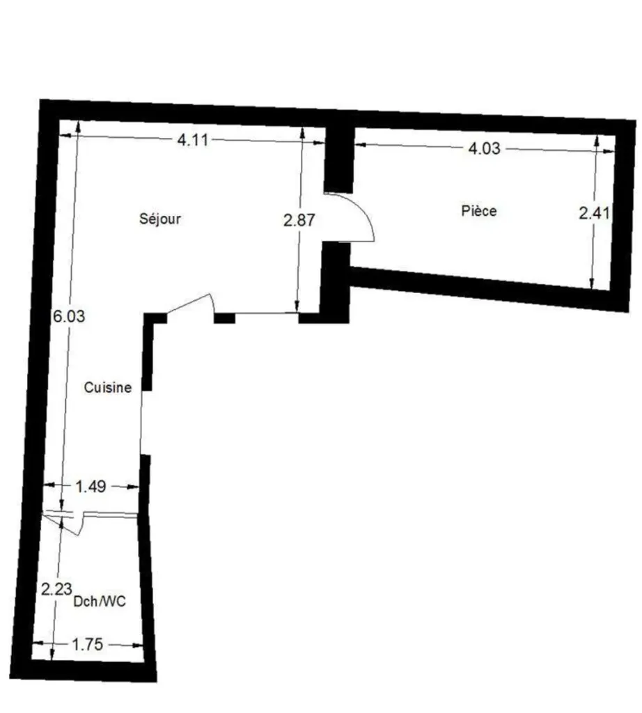 Planimetria - Charming 2-Bedroom Paris 13th with Courtyard