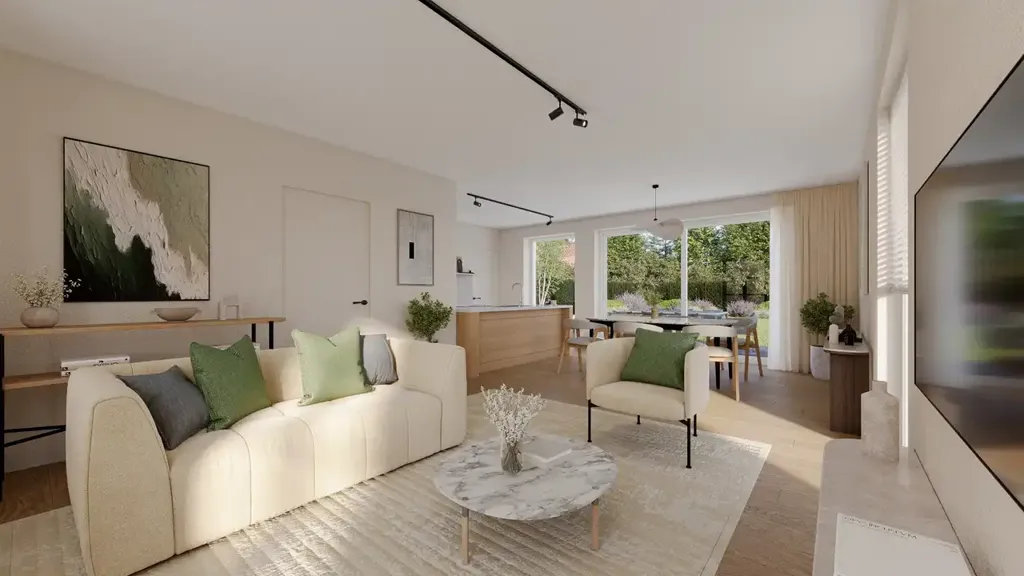 Séjour - Nouvelle Construction de Maisons Contemporaines à Maldegem