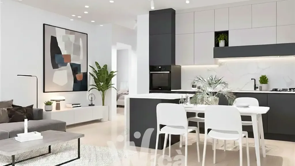 Kitchen - Modernised Apartment with Balcony in Cesena