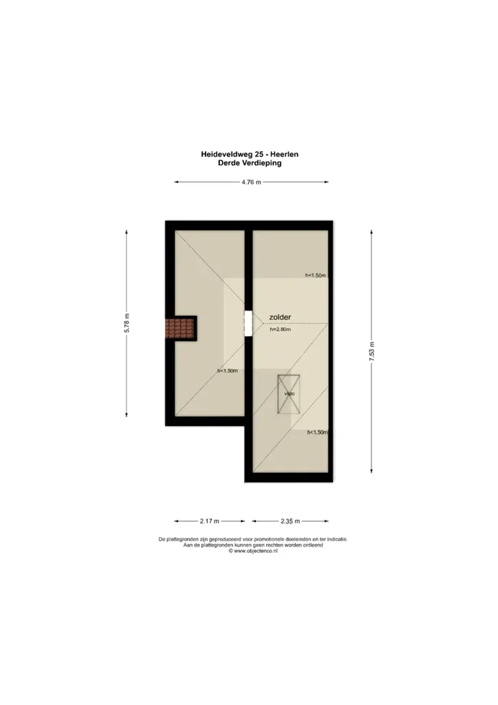 Plan - Monumental House with Mijnsteenberg View in Heerlen