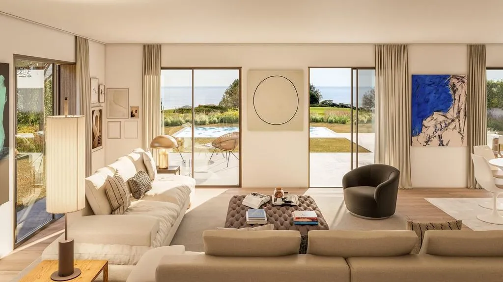 Séjour - Villa with Sea View in Caparica Hills, Almada