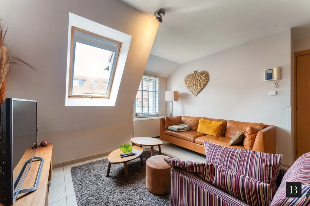 Soggiorno - Renovated Duplex Apartment with Terrace in De Haan
