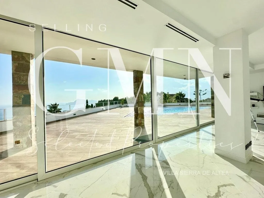 Living Room - Luxury Villa with Sea View in Altea