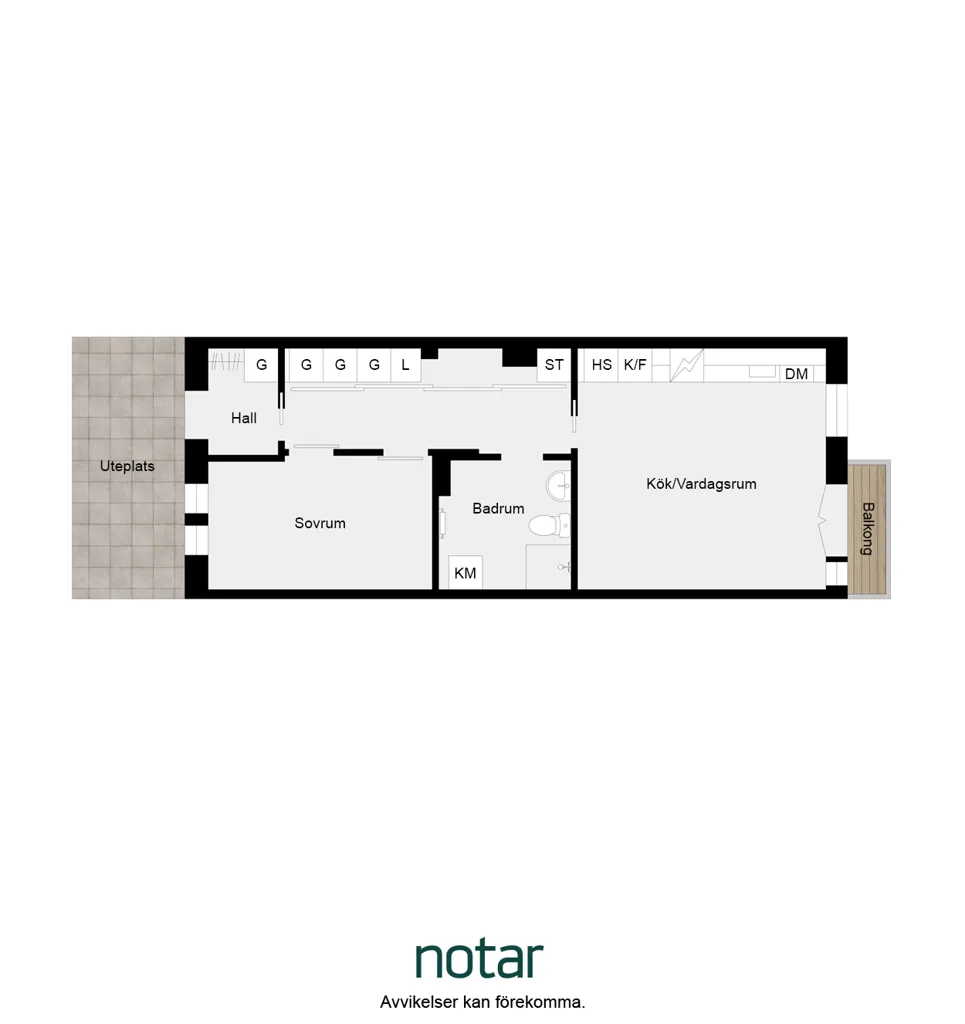 Plan - Modern Flat with Balcony in Brunnshög
