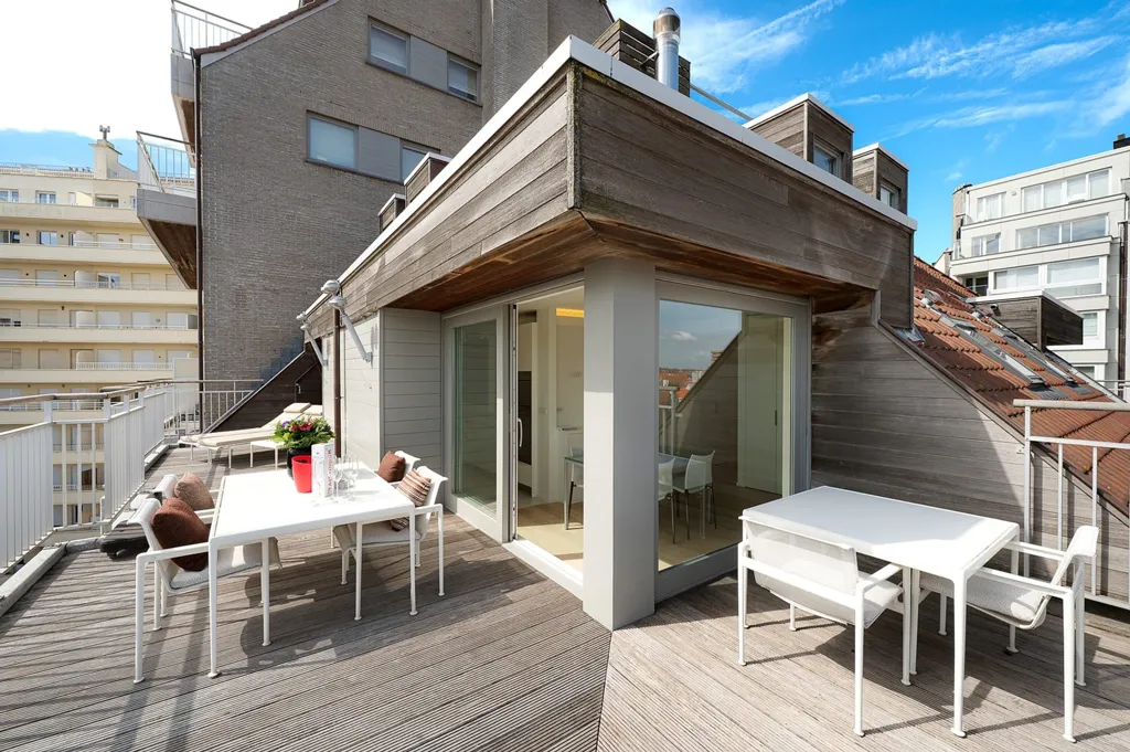 Terrasse - Penthouse Ensoleillé avec Terrasses à Knokke
