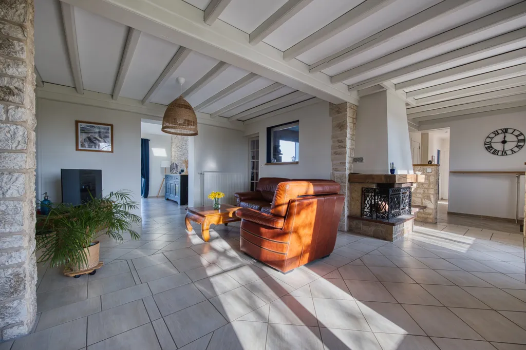 Living Room - Charming Villa with Garden View in Fleurville