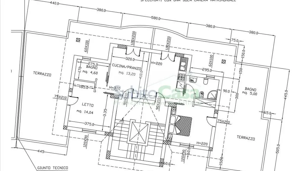 Plan - New Apartment with Balcony in Turrivalignani
