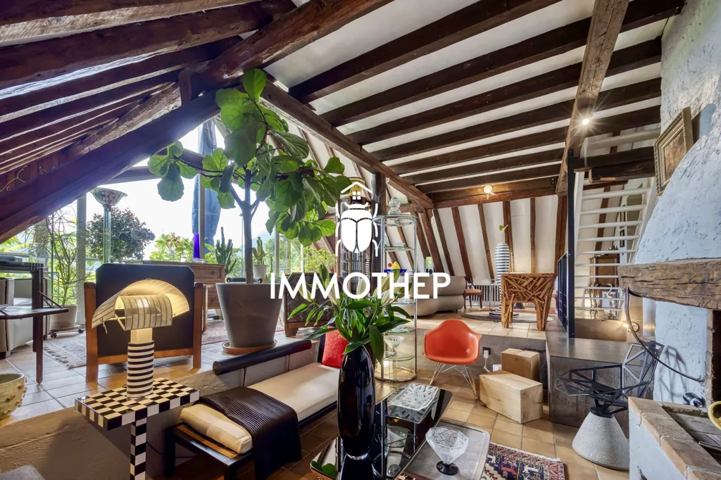 Living Room - Restored Bergerie with Panoramic Views in Quaix-en-Chartreuse