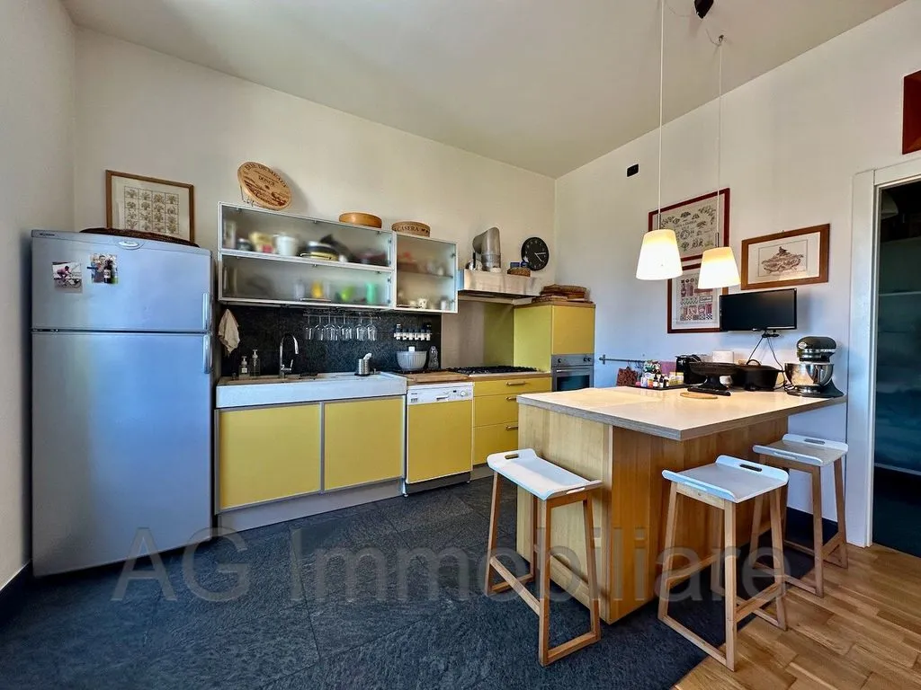 Kitchen - Rear-Converted Attico with Balcony in Verbania