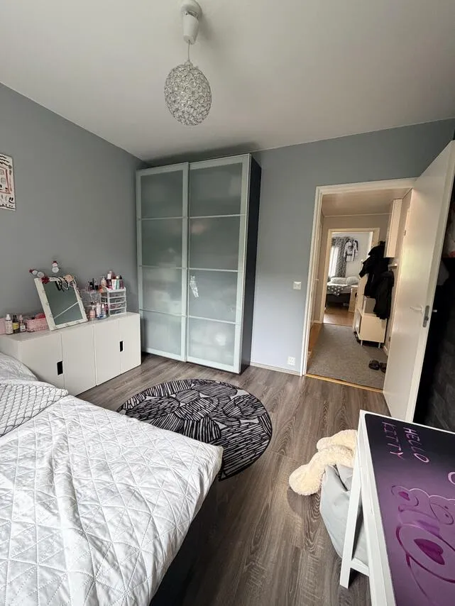 Bedrooms - Apartment with Balcony and Sauna in Paimio