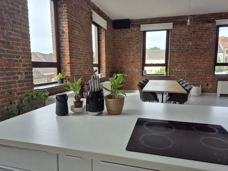 Kitchen - Bright Duplex with Fireplace in Bousval