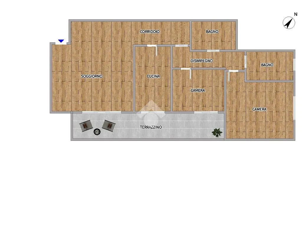 Plaan - Modern Triplex with Terrace in Cornaredo