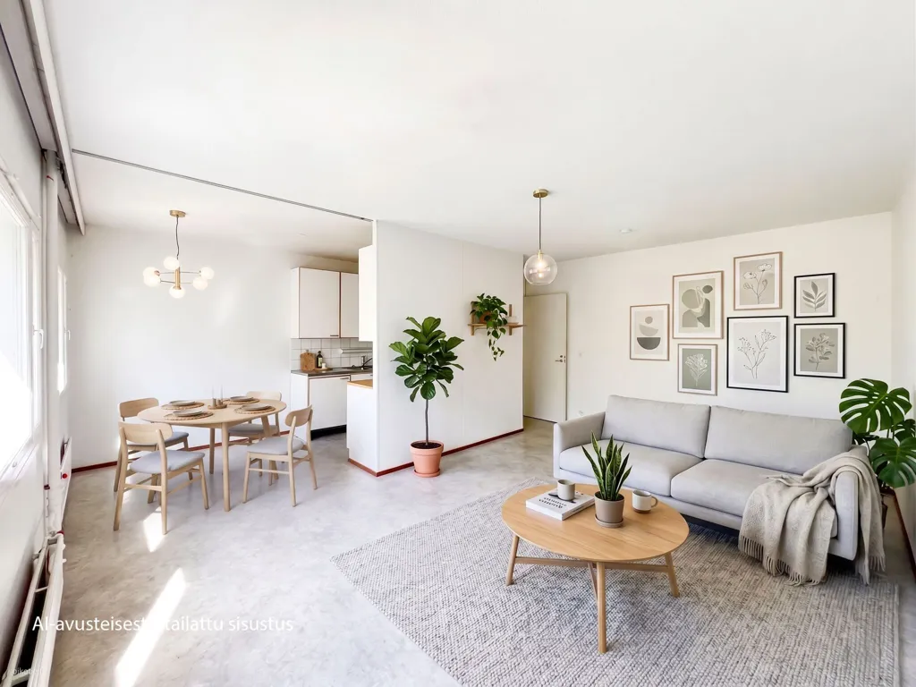 Wohnzimmer - Bright Corner Flat with Balcony in Koivukylä, Vantaa
