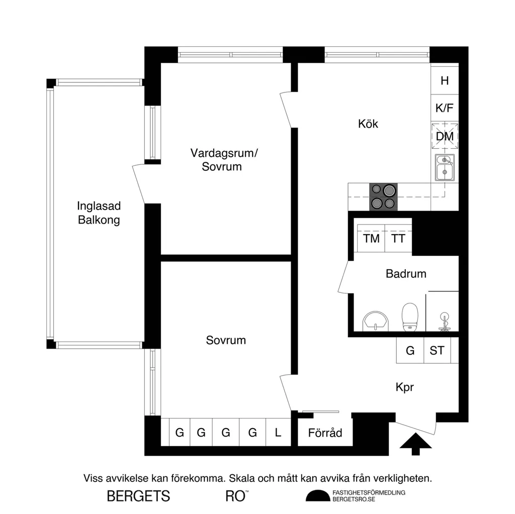 Plan - Apartment with Balcony in Arenastaden