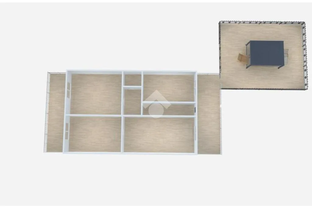 Plan - Trilocale with Garden in Volla