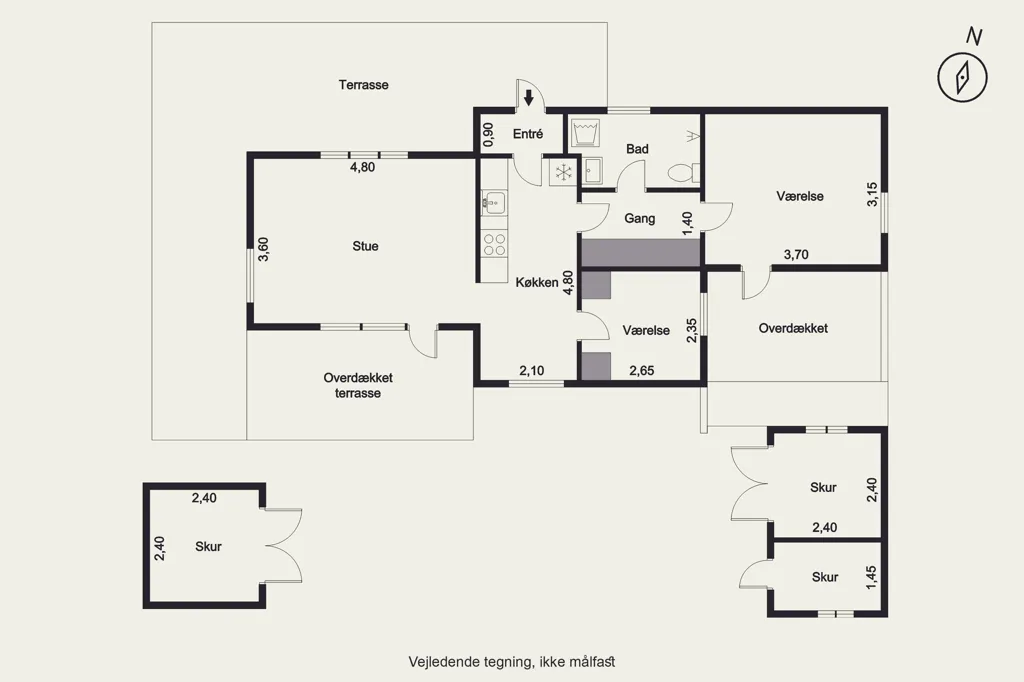 Floor Plan - Well-Maintained Summerhouse with Garden in Rågeleje