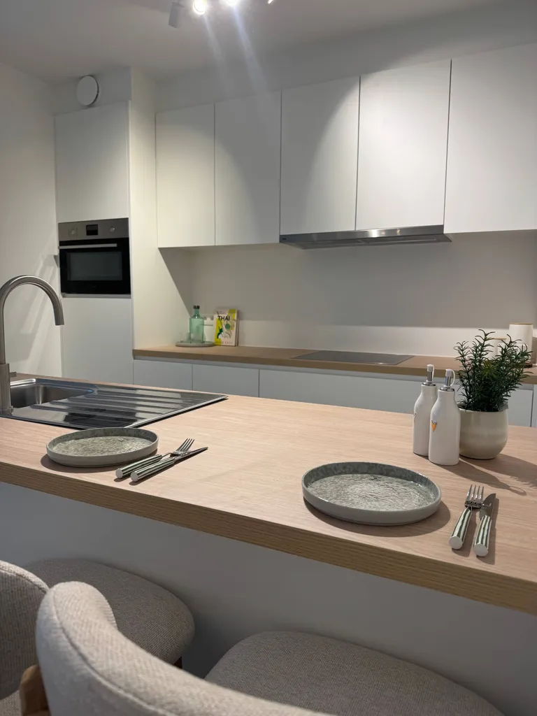 Köök - New Build Apartment with Sea View in Middelkerke