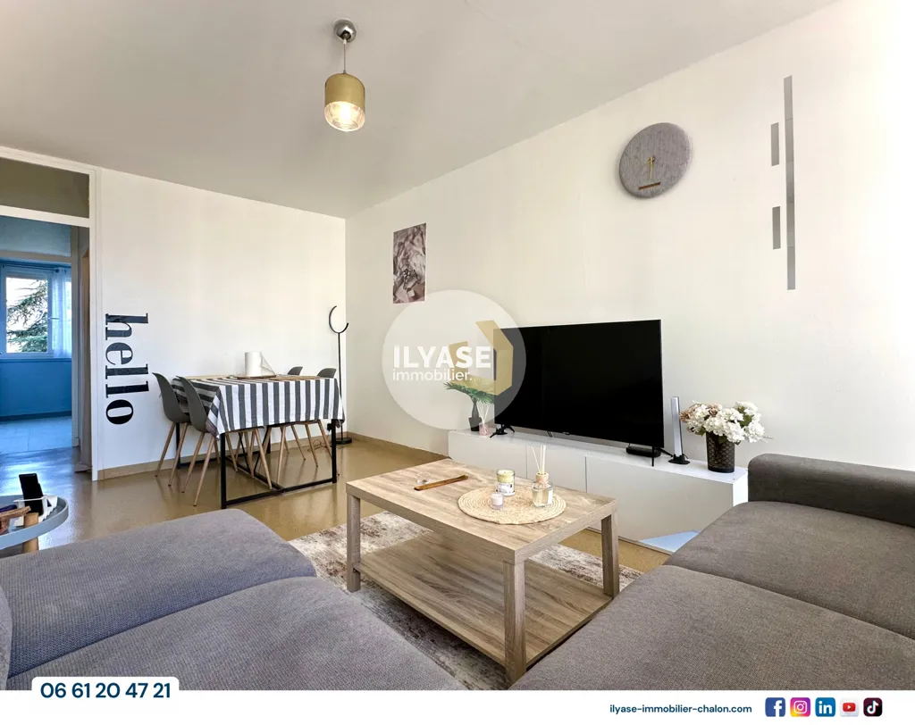 Séjour - Appartement T2 avec balcon à Chalon-sur-Saône
