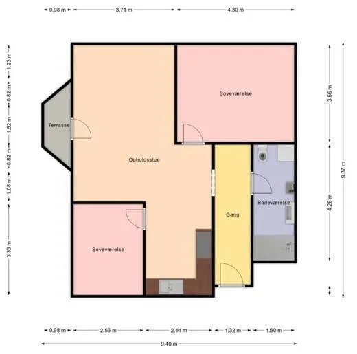 Plan - Three-Bedroom Flat in Skive