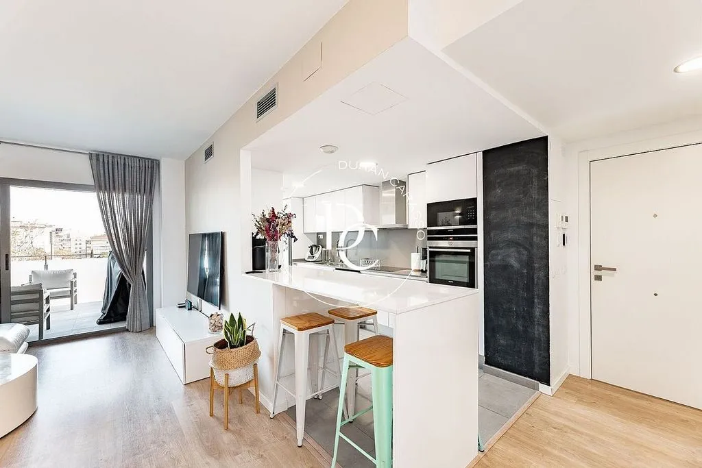 Köök - Apartment with Pool and Terrace in Vallpineda