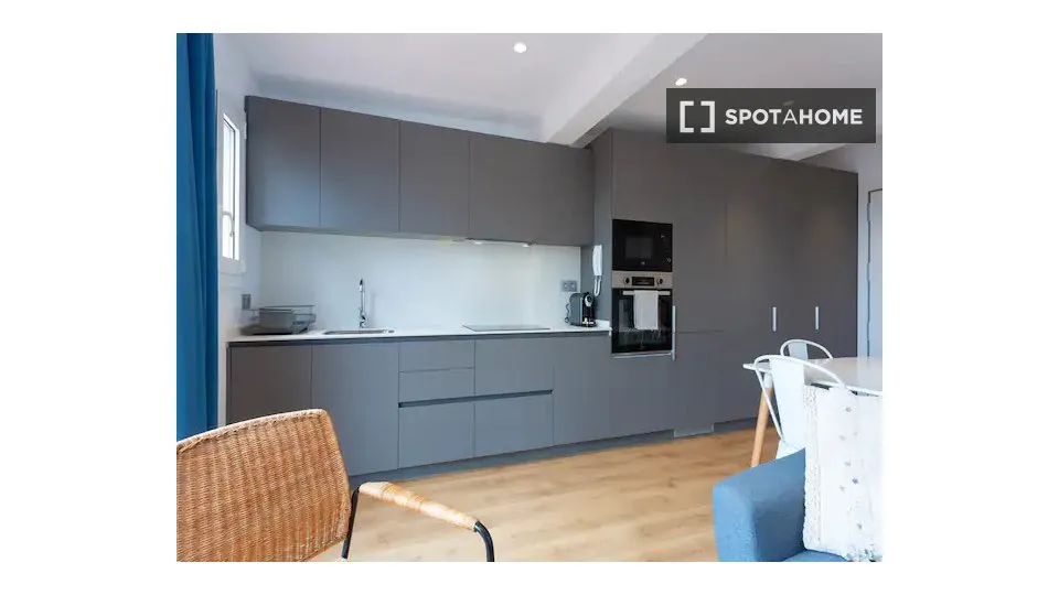 Cucina - 1-Bedroom Apartment with Balcony in El Raval