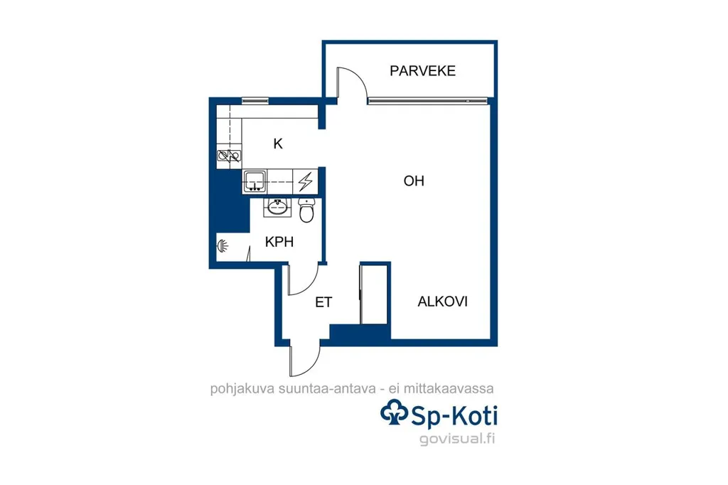 Plaan - Apartment with Glazed Balcony in Vantaa
