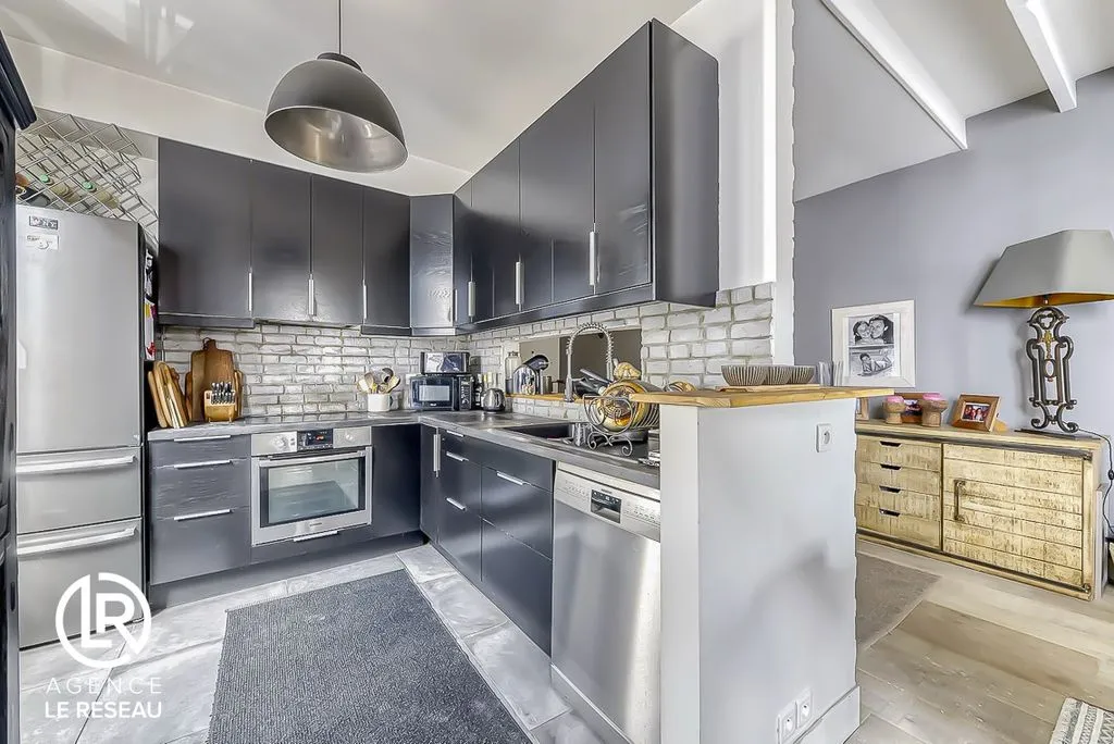 Cuisine - Duplex Familial avec Charme Ancien à Boulogne-Billancourt