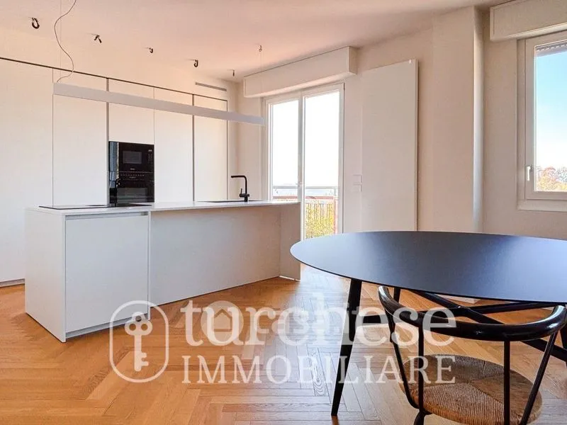 Cuisine - Rustic Trilocale with Balcony in Sorisole