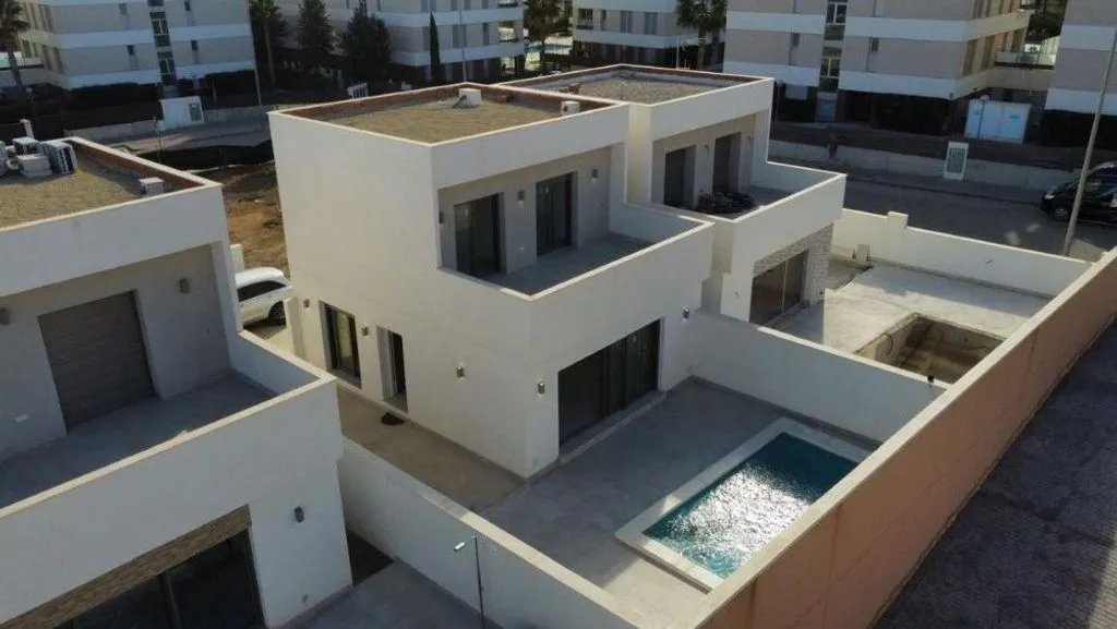 Vue aérienne - New Build Detached House with Pool in Orihuela