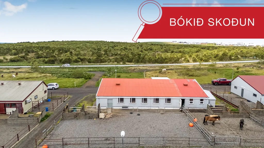 Vista aerea - Endahesthús with Loft in Garðabær