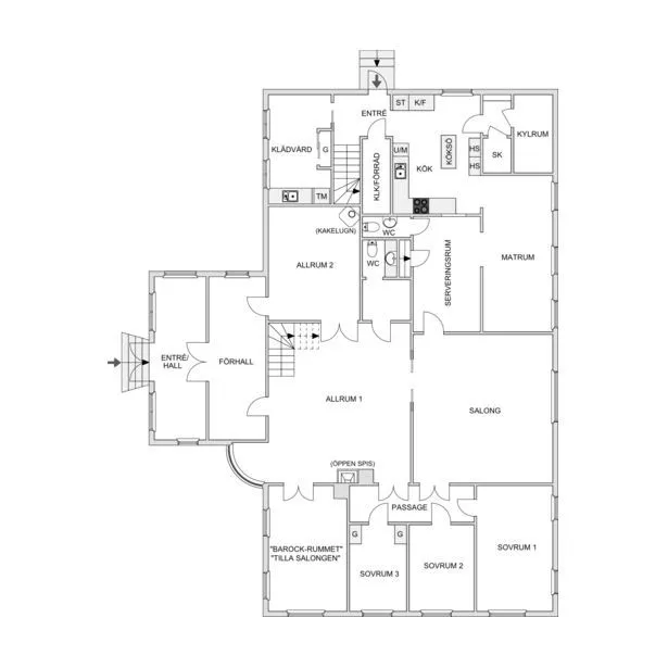 Floor Plan - Historic Manor with River View in Blekinge