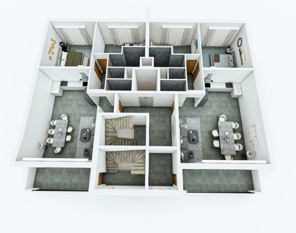 Planimetria - Building with 6 Apartments in Anderlecht