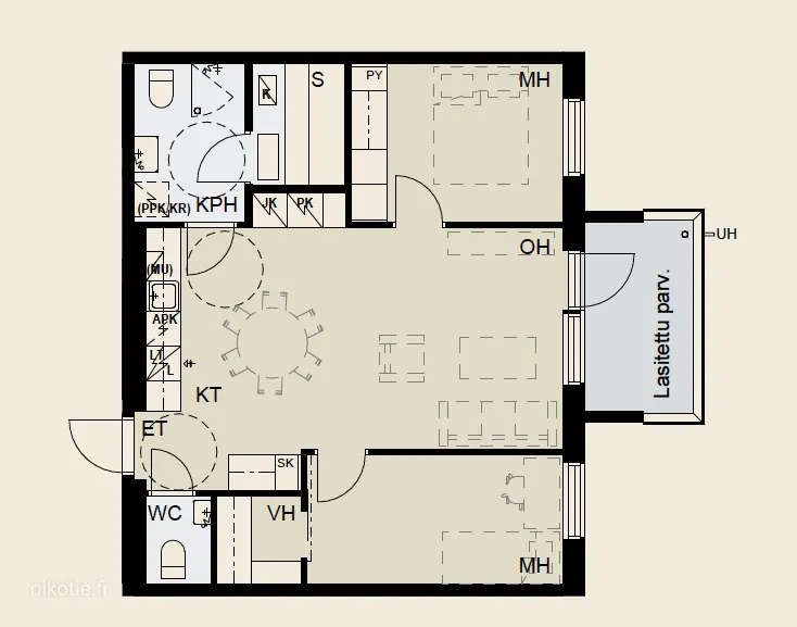 Planimetria - New Apartment with Sauna in Tampere