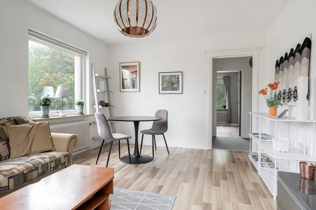 Séjour - Corner Flat with West-Facing Balcony in Ängelholm
