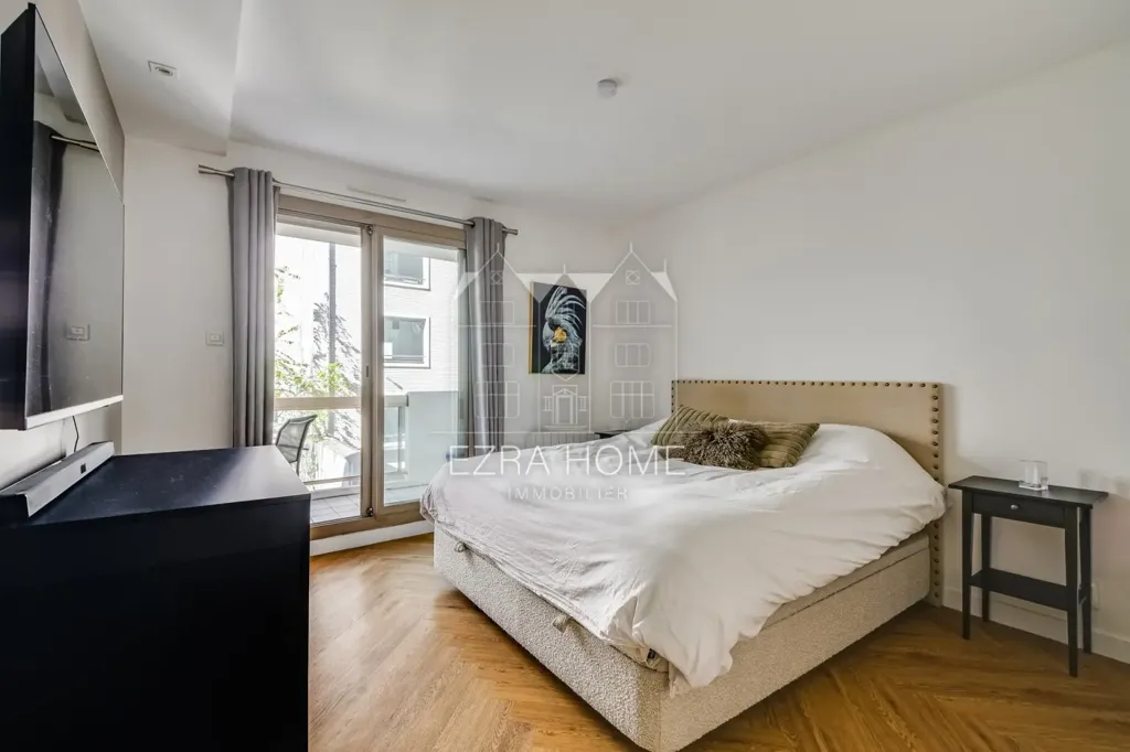 Camere da letto - Apartment with Park View in Levallois-Perret